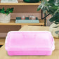 Madzee 15 Inch Portable Sensory Bin Play Tray With Lid, Fill With Water, Sand, Beads And More (Pink)