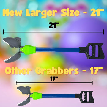 Warm Fuzzy Toys 21    Elephant Grabber Toy - Durable Plastic Hand Grabber For Kids - Perfect For Birthday Gifts, Goodie Bags, Pr