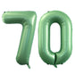 Goer Number 70 Balloons For 70Th Birthday Party Decorations,42 Inch Jumbo Foil Helium Balloons For 70Th Anniversary (Sage Green)