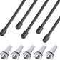 Heyiarbeit RC Antenna Tube Black with Siliver Mount and Cap for RC Boat 5pcs