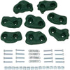 Swing Set Stuff Small Textured Rock Holds (Green) with SSS Logo Sticker (Set of 8)