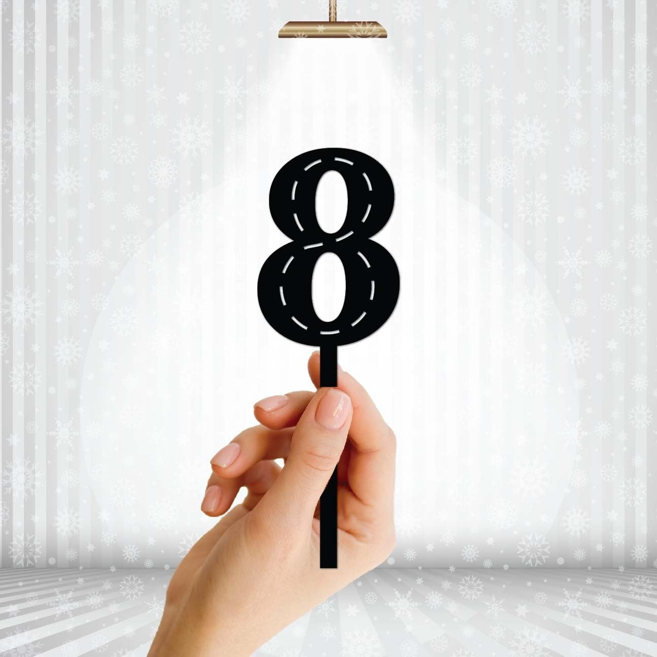 Eight Cake Topper For Eighth Birthday