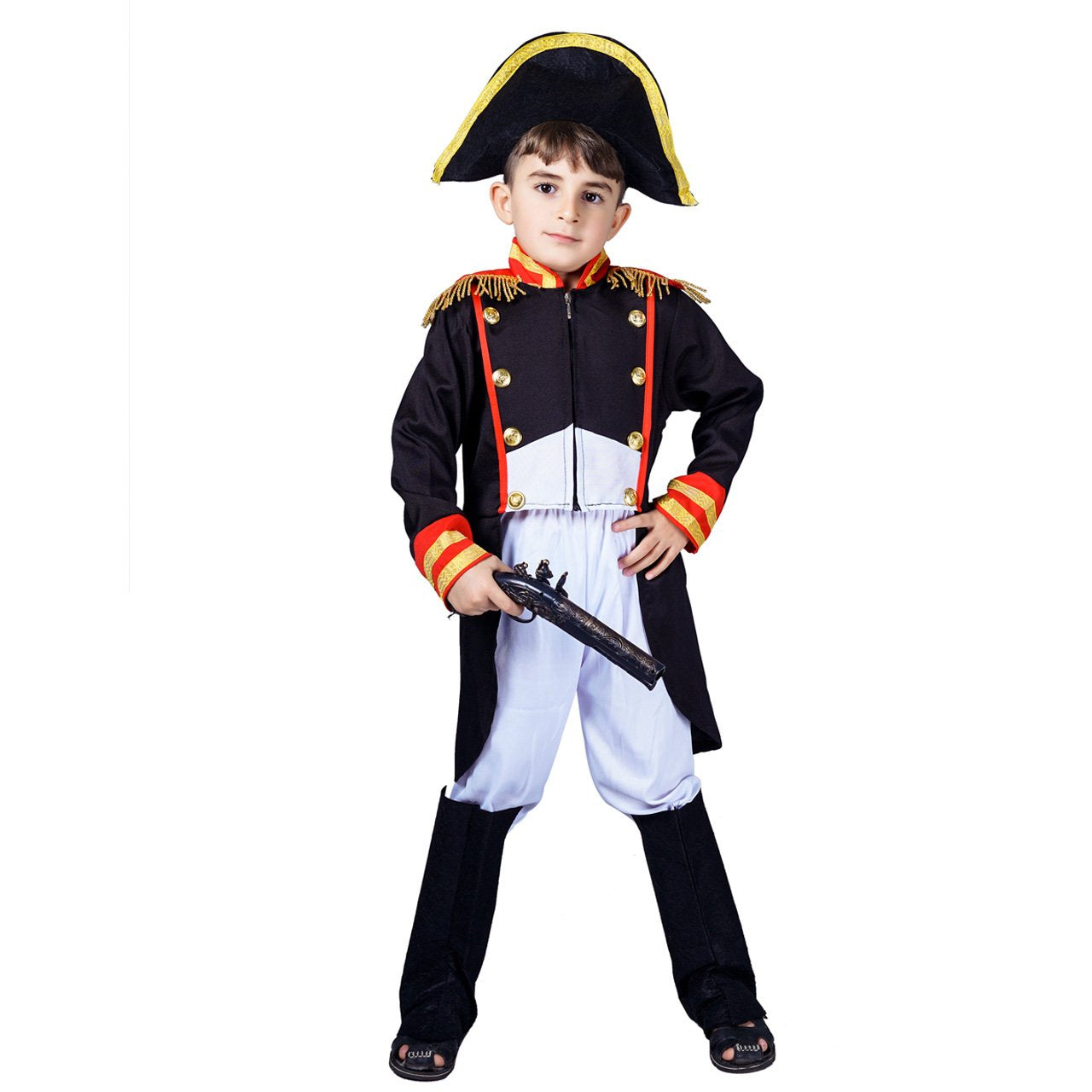Kalcykizz Boy'S Napoleon Costume Navy Red Yellow (14-16Y)