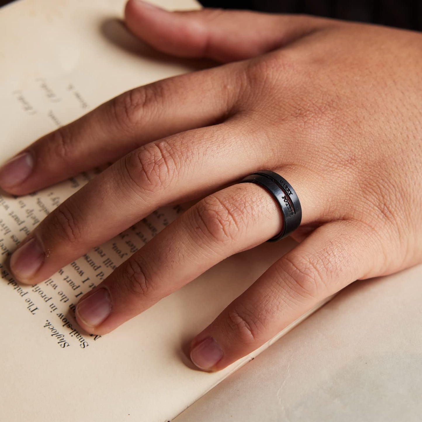 Enso Rings Harry Potter Wand Collection - Comfortable And Flexible Silicone Rings - Albus Dumbledore - 6