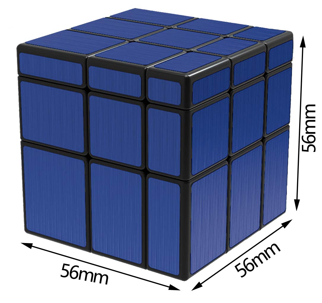 Tanch Qiyi Mirror Speed Cube 3X3 Dysmorphism Magic Cube Puzzle Toy Blue