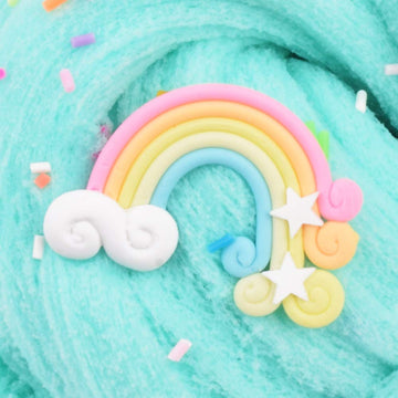 Rainbow Cloud Slime 7Oz Ocean Blue Premade Snow Slime 200Ml Cloud Slime Scented Silk Mud With Charm Diy Xmas Toys For Girls Boys Party Favors