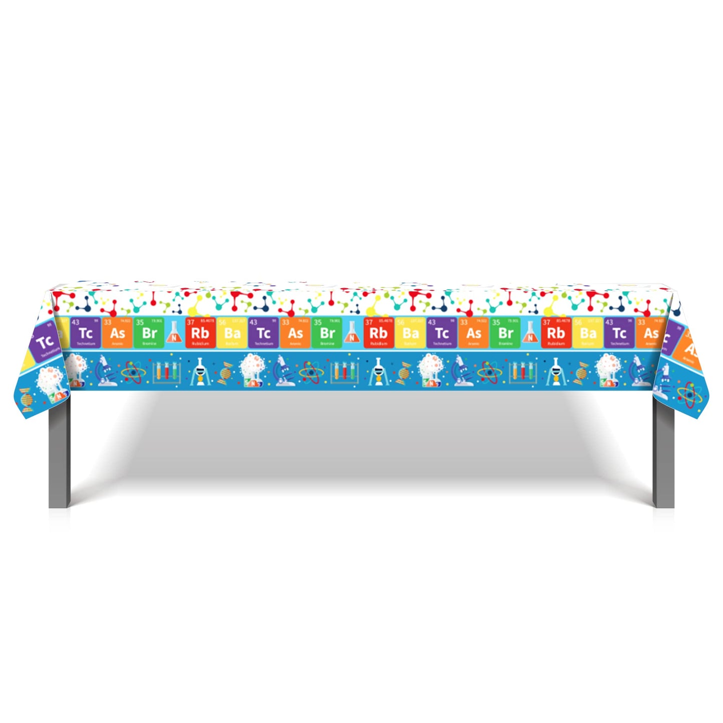 2 Pack Science Party Tablecloth Science Party Decorations Laboratory Party Table Covers Plastic Science Laboratory Birthday Tabl