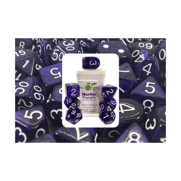R4I Dice W/Arch'D4: Marble - Purple (7)