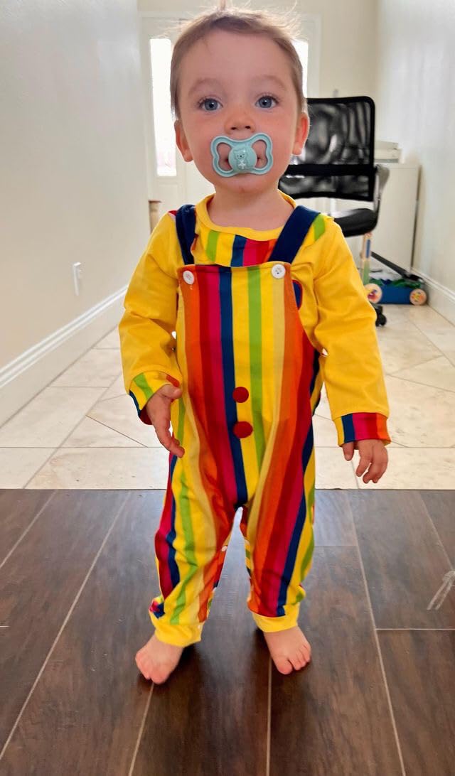 Vinuoker Baby Boy Halloween Clothes Halloween Clown Outfits,Infant Baby Funny Clown Costume Fall Winter Clothes
