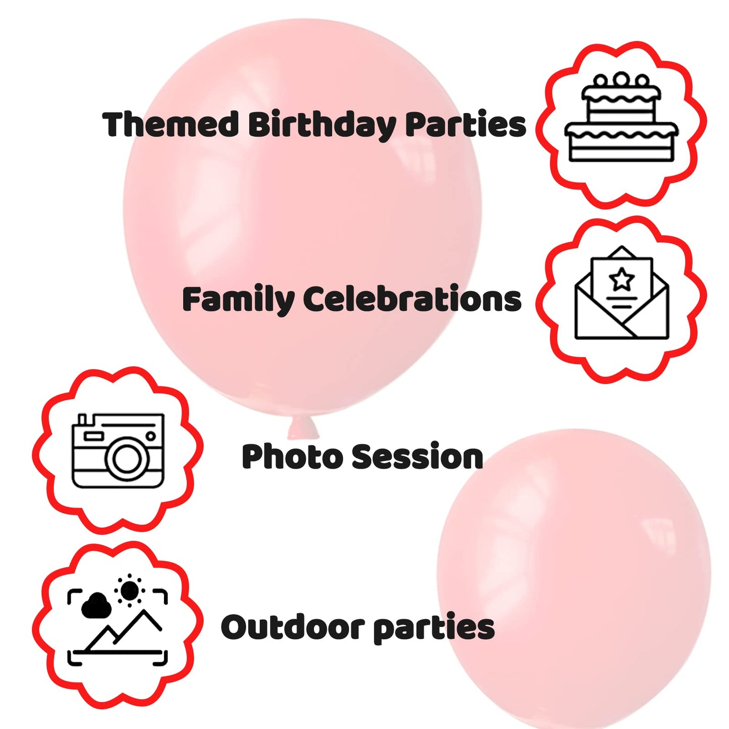 Red Balloon 110Pcs, Red Latex Balloons12 Inch For Birthday Valentine'S Day Wedding(With 2 Ribbons).