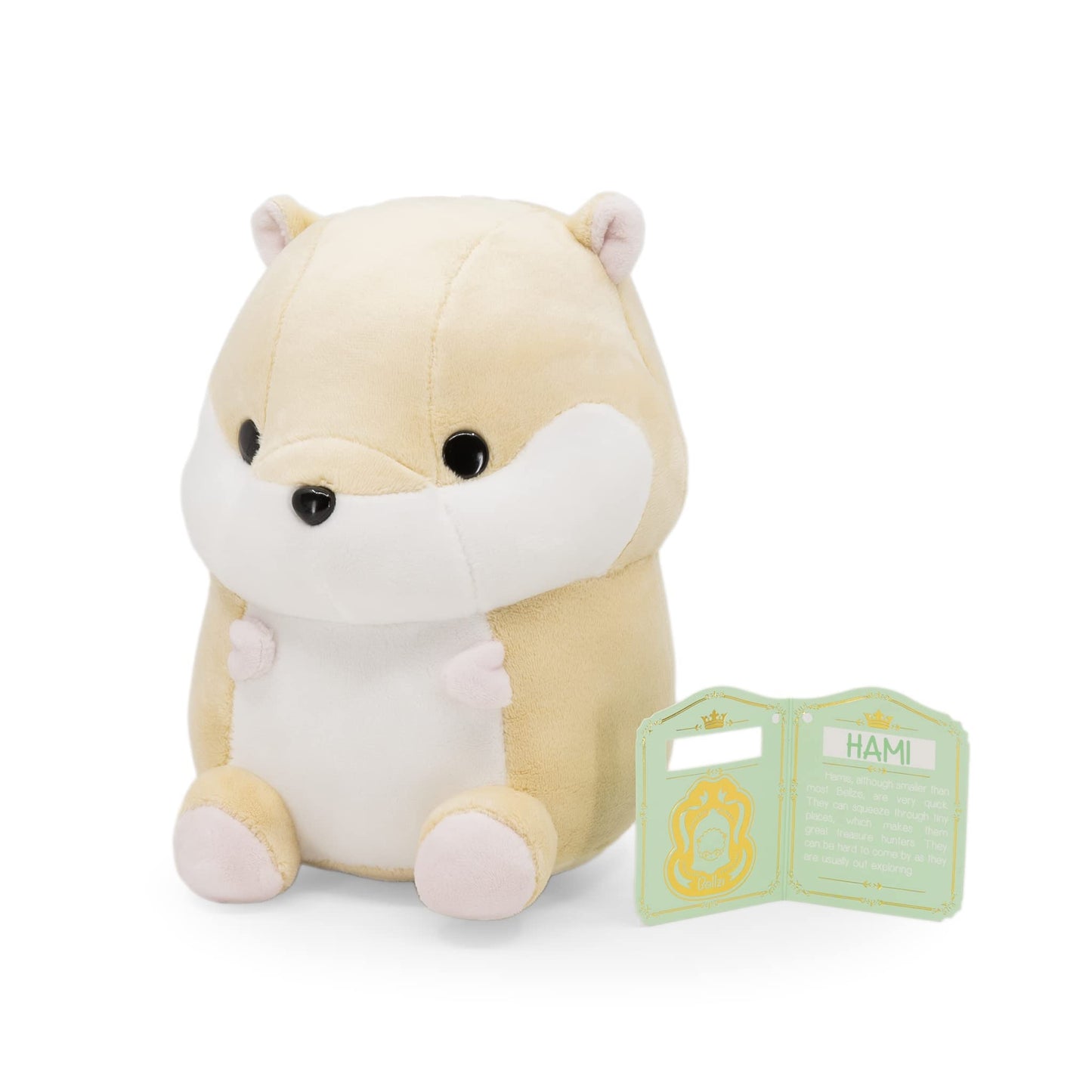 Bellzi Hamster Cute Stuffed Animal Plush Toy - Adorable Soft Brown Hamster Toy Plushies And Gifts - Perfect Present For Kids, Ba