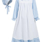 Pioneer Dresses For Girls Prairie Colonial Costume Long Sleeves Laura Ingalls Pilgrim Costume 11-12Y