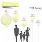 Partywoo Pastel Yellow Balloons, 127 Pcs Pale Yellow Balloons Different Sizes Pack Of 36 Inch 18 Inch 12 Inch 10 Inch 5 Inch Light Yellow Balloons For Balloon Garland As Party Decorations, Yellow-Q07