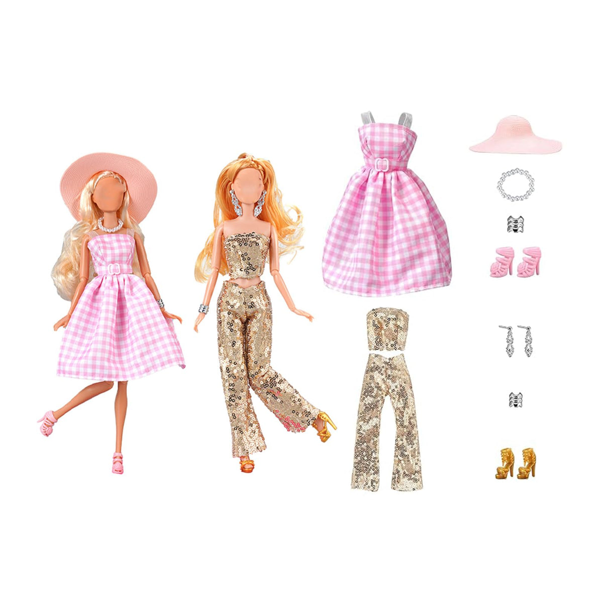 Doll Clothes Set, Doll Dress for RolePlay Activities, Creative Fashion Combinations for Storytelling Games, Complete Outfit wit