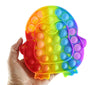 Rainbow Penguin Bubble Pop Fidget Toy - Ocean Sea Animal Silicone Push Poke Bubble Wrap Fidget Toy - Pop The Bubbles Down Then F