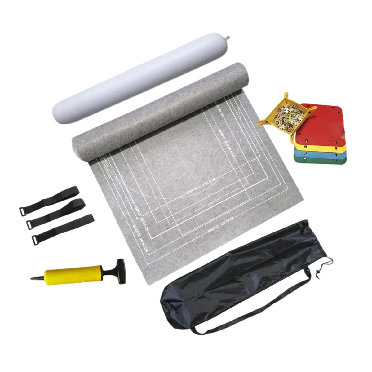 Club Bollywood2000Pcs Jigsaw Puzzle Roll Up Storage Mat Jumbo Board with Bag Kids Adults Gray|Crafts | Art Supplies|1 Piece Non