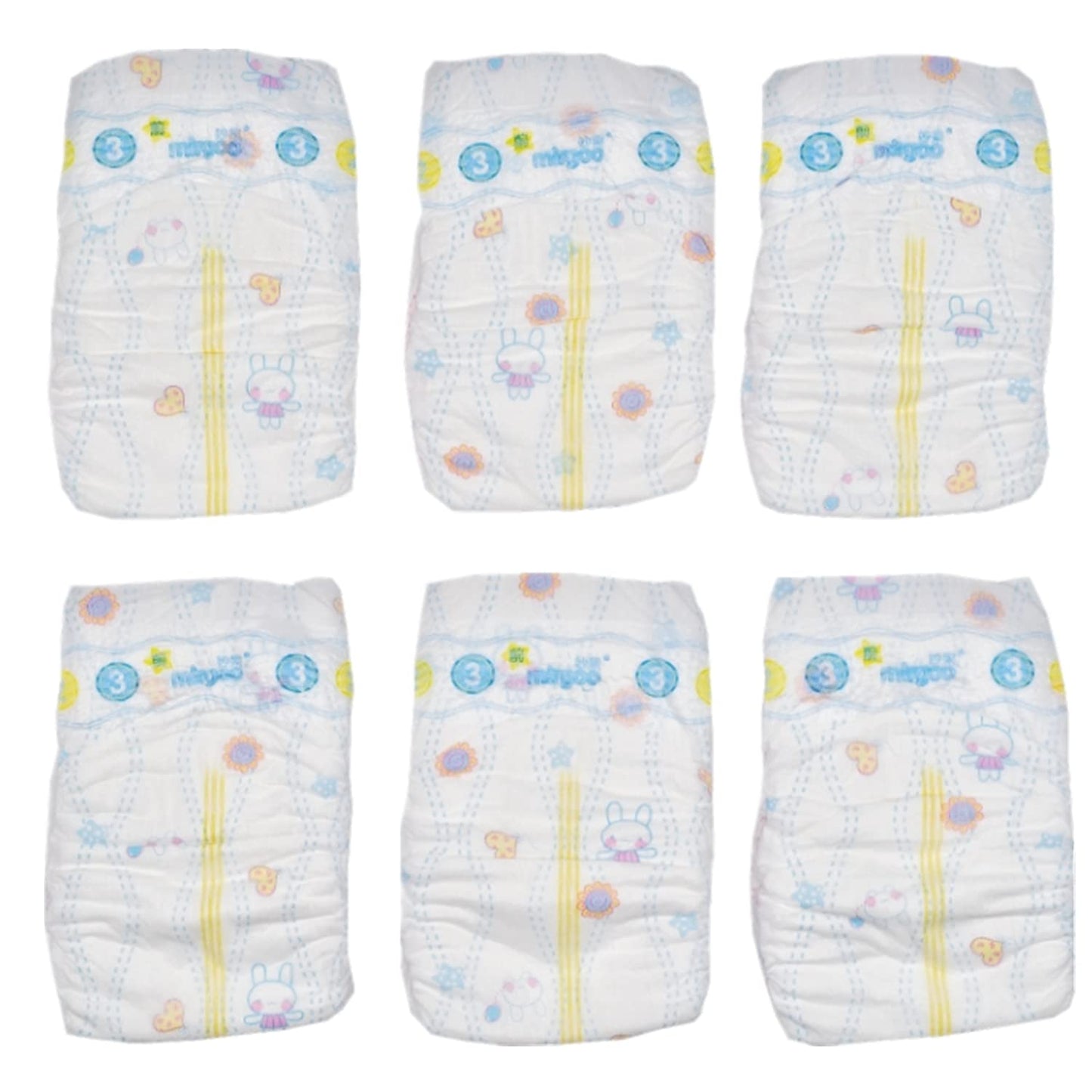 Maihao Reborn Baby Dolls Diapers 18-28 Inch Newborn Reusable 6-Piece Pack Fit 18-28'' Reborn Newborn Dolls