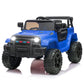 Joymor Ride On Truck With Remote Control, 4 Wheels 12V Battery Powered Kids Car, With Led Headlight/Horn Button/ Mp3 Player/Usb Port/Forward Backward/Kids Girl Boy (Blue)