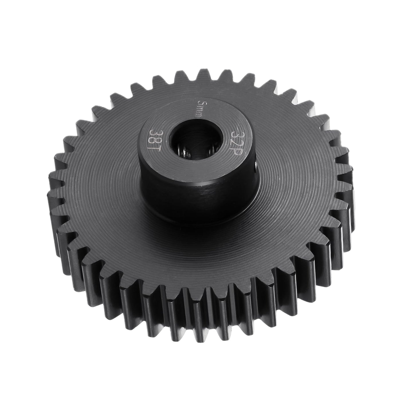 BRKRC Steel 32P 5mm Pinion Gear 25T 26T 28T 29T 30T 31T 32T 33T 34T 35T 36T 37T 38T Motor Gears for 1/10 1/8 RC Car Parts (38T)