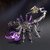 Konhaovf Purple 3D Metal Puzzle For Adults Scorpion, Diy Colorful 3D Metal Model Kits To Build With Tool, 3D Desktop Model Kits