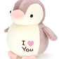 HWD 8.7" Soft Stuffed Penguin Doll, Pink Polyester Toy for Kids, Model H-QE-0102, Perfect Gift for Birthdays & Christmas