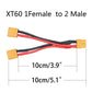 Maixbomr Short XT60 Parallel Battery Connector Cable,14AWG 1 Female to 2 Male Y Splitter Adapter Cable,10cm/3.93inch for RC Mult