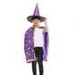 Newland Wizard Cape With Hat, Halloween Kids Costumes, Witch Cape For 3-12 Years Children, Halloween Props (Purple)