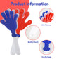 Zcysrlqin 24 Pcs Red/White/Blue Hand Clappers 7.5 Inch Noise Makers Plastic Clapping Hands Noisemakers Patriotic Parties, Sporti