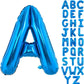 Toniful 40 Inch Large Blue Letter A Balloons Giant Alphabet Letter Balloons,Foil Mylar Big Balloons For Birthday Party Anniversa