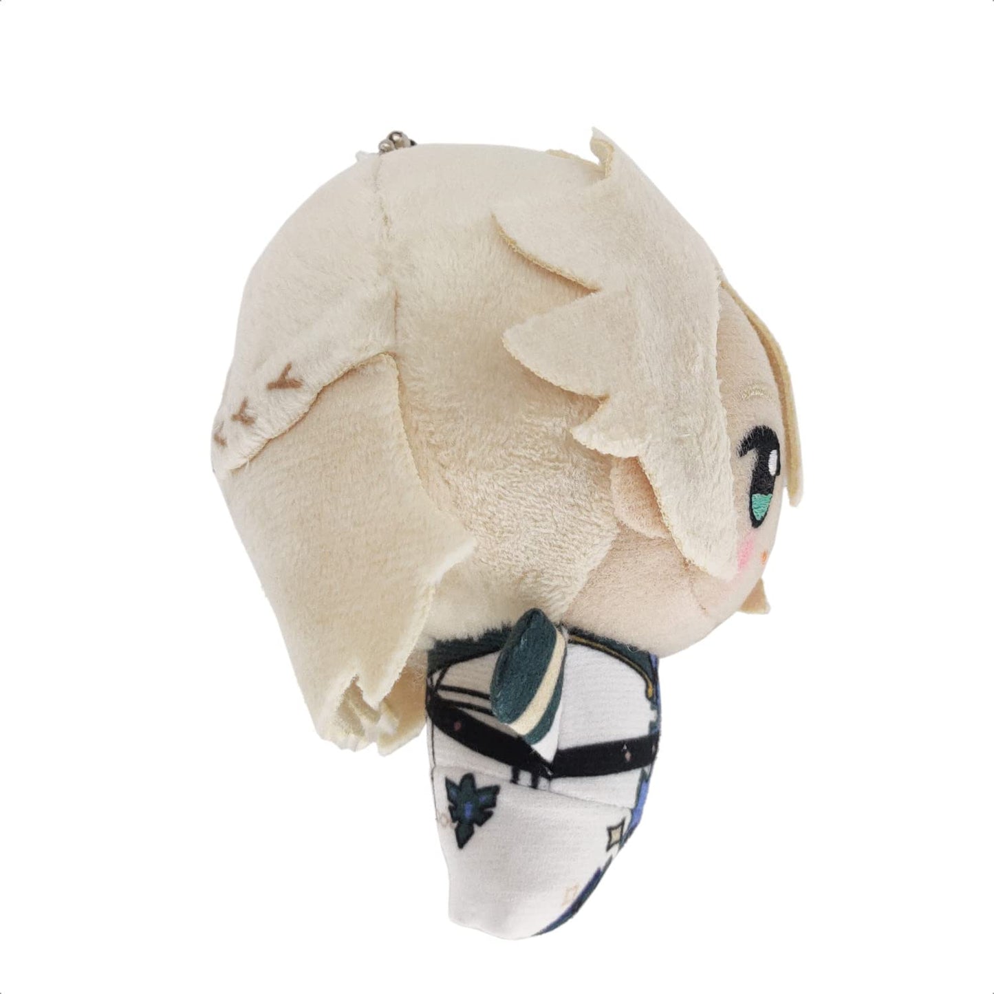 Kooliya Small Size Genshin Impact Figure Plush Doll - Albedo (4 Inch), Keychain Anime Figure Soft Stuffed Gift For Game Fans (Al