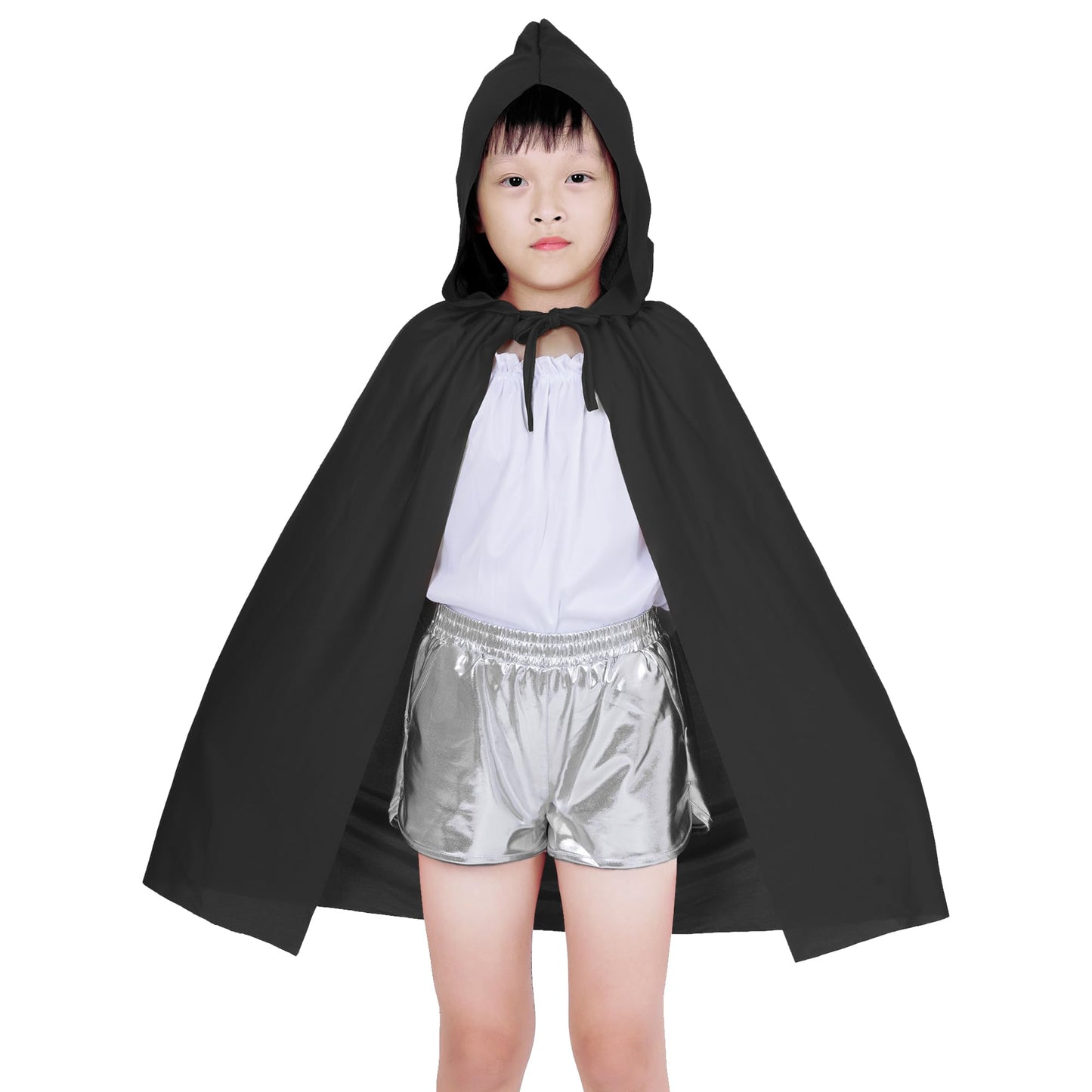 Dxhycc Hooded Cloak Cape Unisex Halloween Cloak For Halloween Christmas Role Play Cosplay Costume, Black