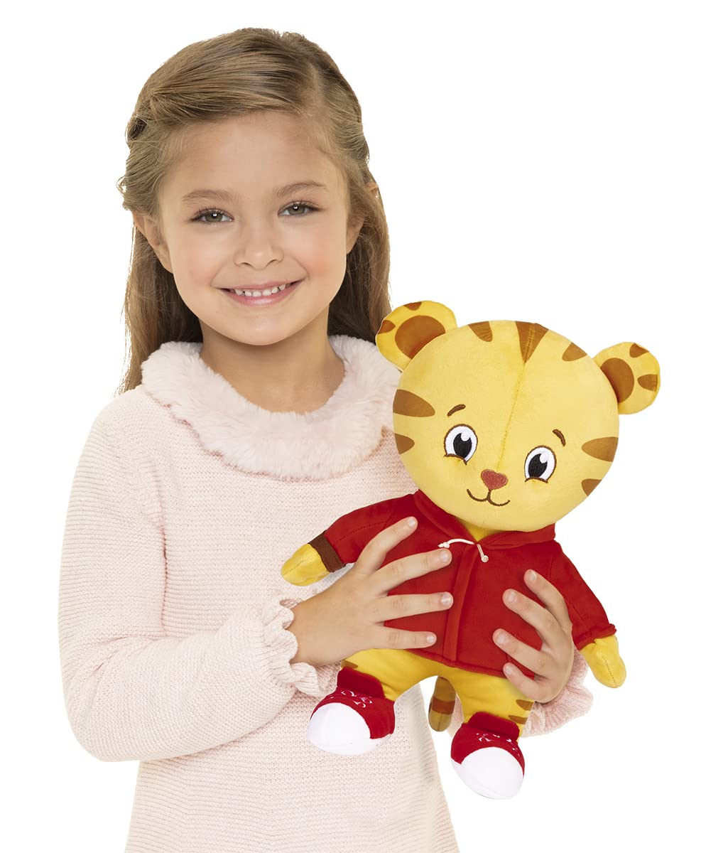 Daniel Tiger's Neighborhood 10th Anniversary Plush Toy, Cuddle Up Daniel Tiger - 12 Tall, Soft and Huggable, Perfect for Kids