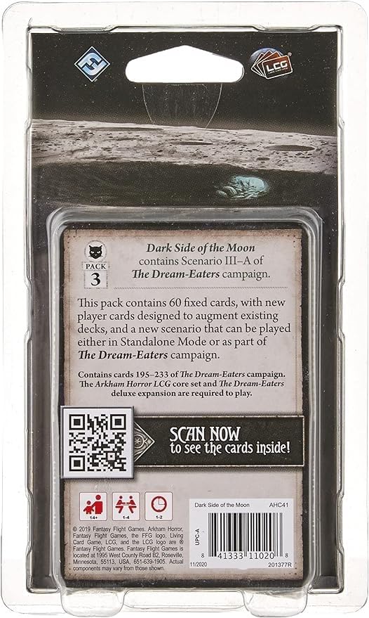Arkham Horror The Card Game Dark Side Of The Moon Mythos Pack - A Perilous Rescue Mission Awaits! Cooperative Living Card Game,