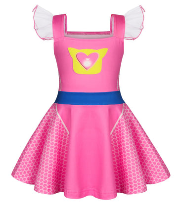 Marendyee Girls Kitties Costume Dress Christmas Gift For Kids Flutter Sleeve Cosplay Dresses Birthday 5-6 Years