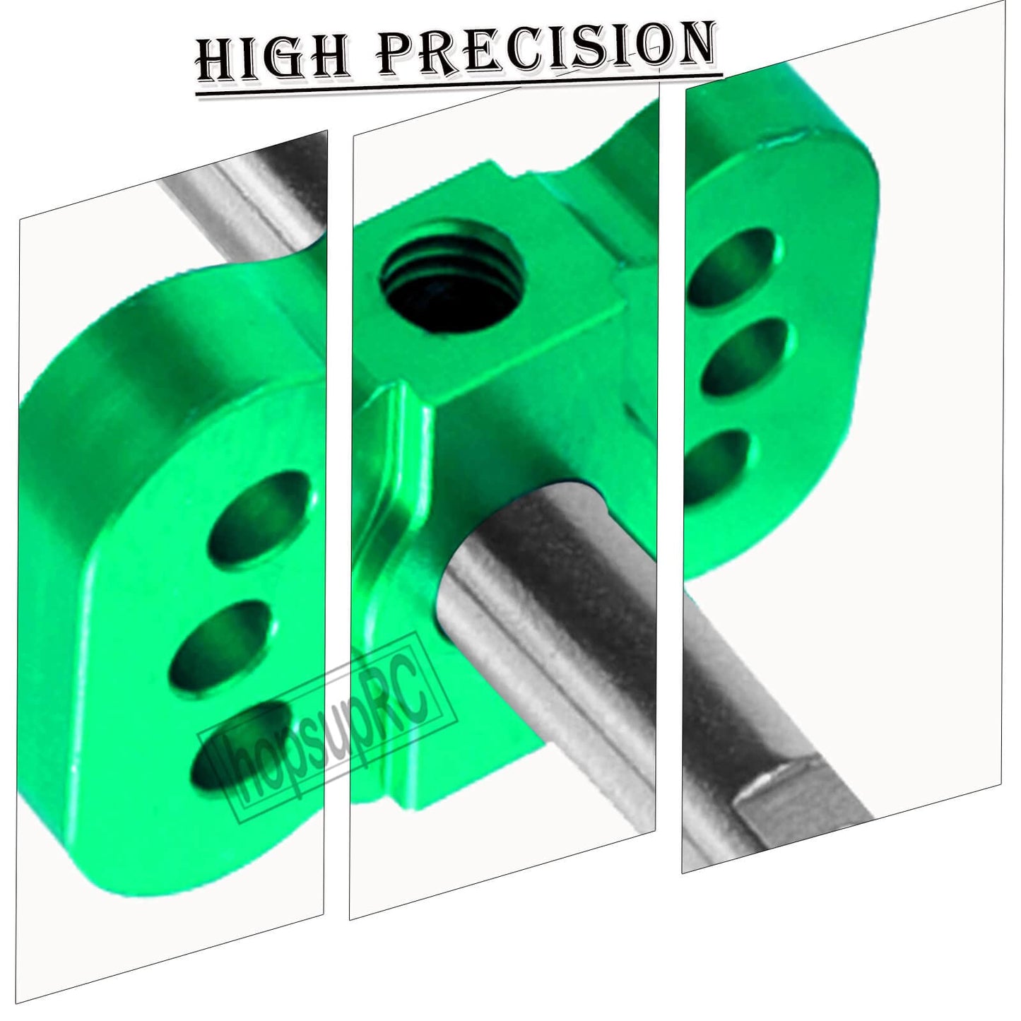 hopsupRC RC Aluminum Differential Locker Spool Diff Locker Mounts Upgrades Part for 1/10 Slash/Rustler/Stampede/Bandit 2WD RC Ca