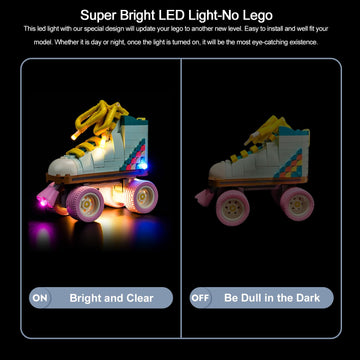 Brickbling Led Light Compatible With Lego Creator Retro Roller Skate, Creative Lighting Kit Compatible With Lego 31148-No Model Included
