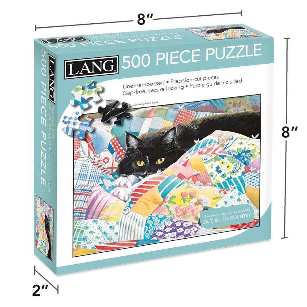 Lang Grandma'S Quilt Cat 500 Piece Jigsaw Puzzle