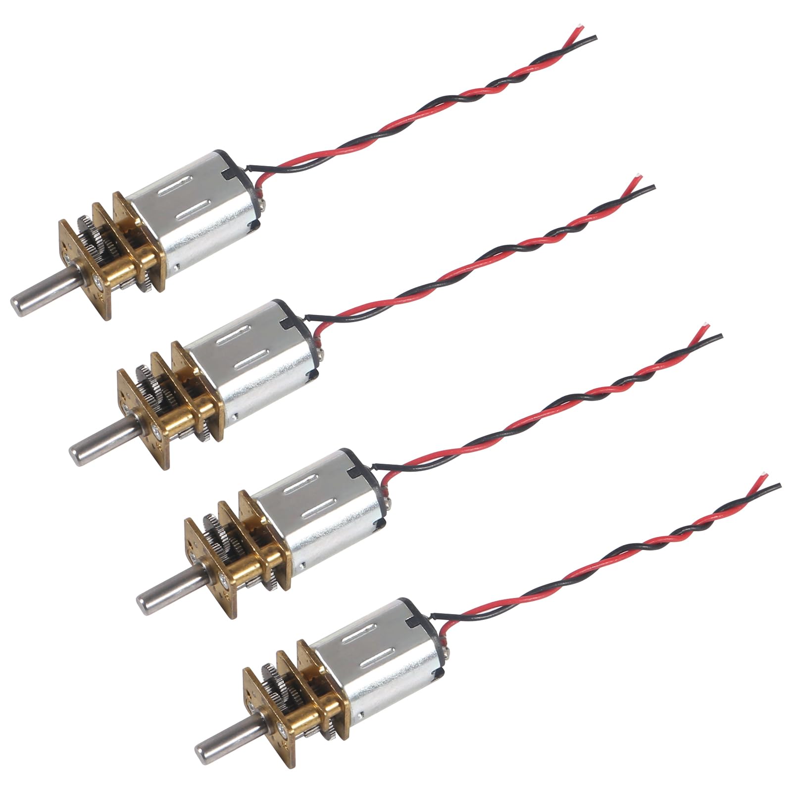 JUZITAO 8pcs Mini Micro N20 Gear Motor DC 3V-6V Slow Speed Full Metal Gearbox Micro Motor for RC Car, Robot Model, DIY Engine To