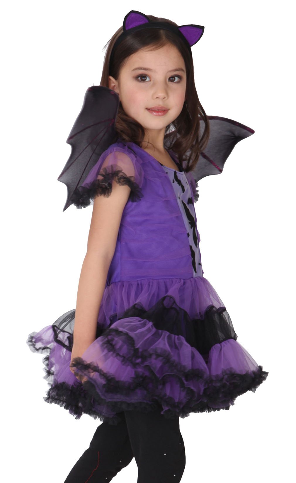 Eozy Girls Bat Costume Halloween Vampire Cosplay Costume Set For Kids