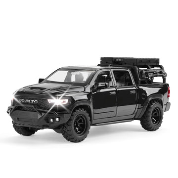 Toy Dodge Mammoth Pickup Truck Model Car Vehicle Toy for Kids Boys 3+ Years, Diecast Metal Truck with Sound and Light, 1:32 Allo