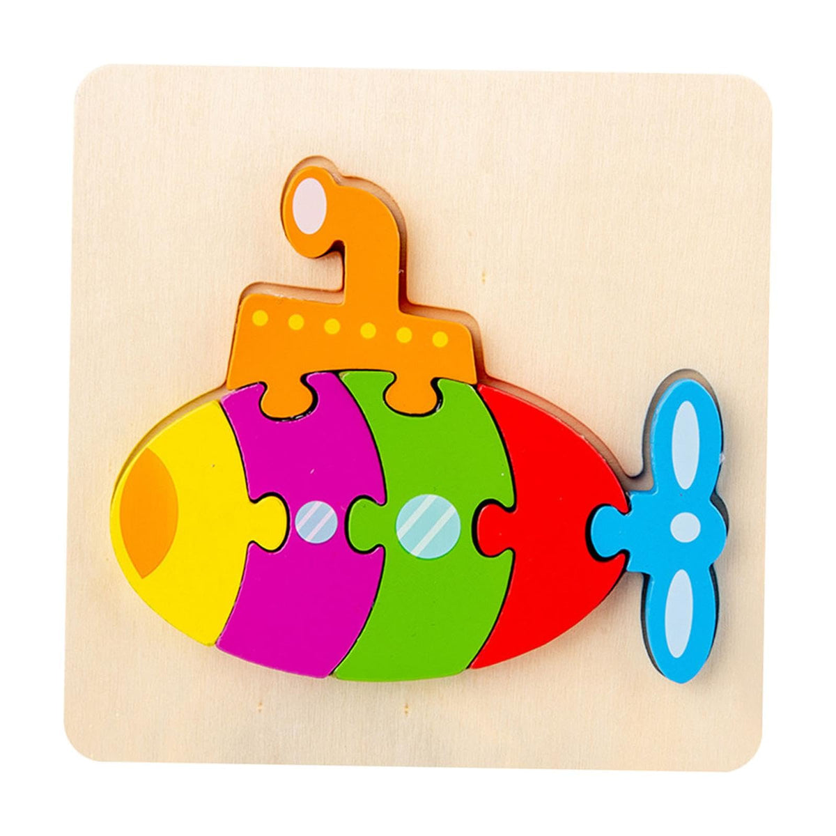 Club BollywoodWooden Jigsaw Puzzle Stem Brain Teasers Puzzle Kindergarten Color Perception Submarine|Baby|Toys for Baby|Developm