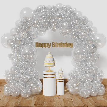 Kawkalsh Clear Balloon Arch Kit 111Pcs 18 12 5 Inch Latex Party Balloons Garland For Birthday Baby Shower Wedding Engagement Ann