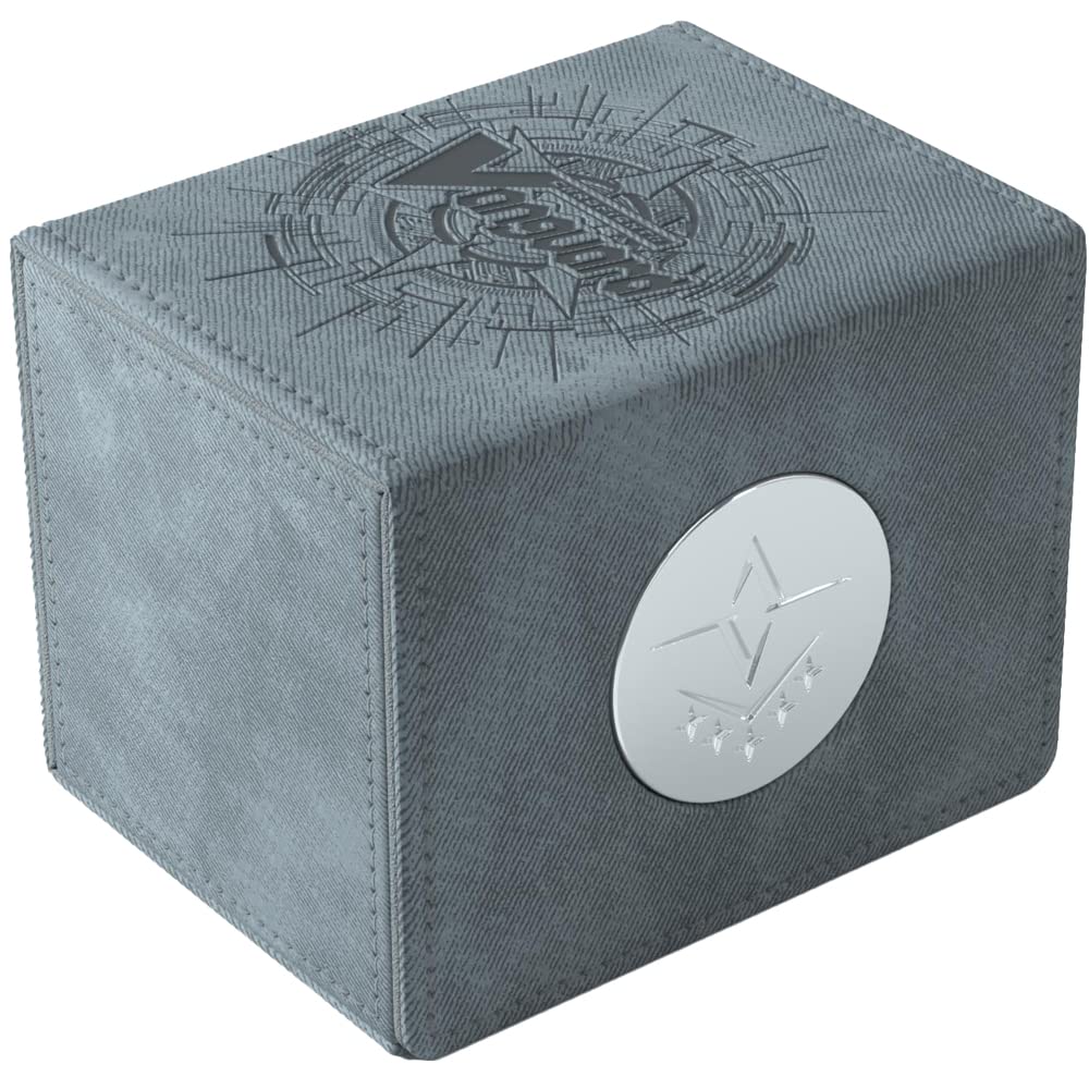 Gamegenic Premium Deck Box - Holds 50 Double-Sleeved Cards, Extra Drawer for Accessories, Gray - Brandt Gate, Model GGS20131ML