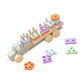 Ilsmysutra Montessori Toy Developing Toy Family Board Game Practical Wooden Trailer Toy Five Pillar Car