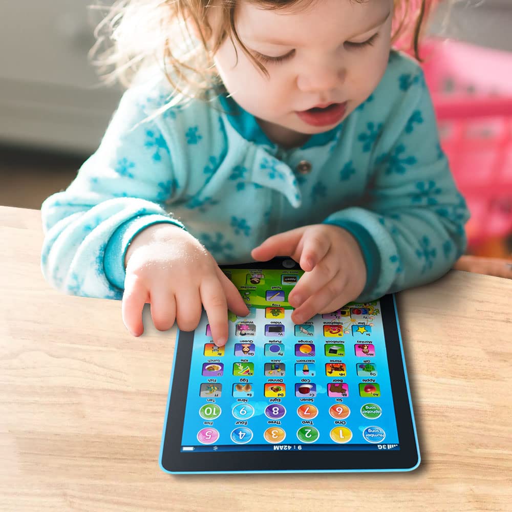 GAGINAN Kids Learning Pad/Tablet Interactive Toddler Toys with Words Numbers Alphabets Music English Electronic Educational Toy