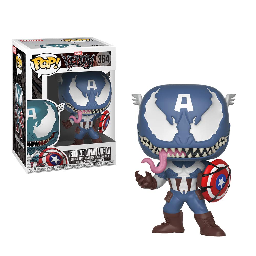 Funko POP! Marvel Venom Captain America Vinyl Figure - Multicolor, One Size, Model 32686 - Collectible Gift for Kids & Adults