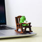 Refintural Miniature Frog Figurines - Funny Frog Sculpture For Shelf, Desk Decoration - Frog Desk Accessories - Perfect Cute Fro