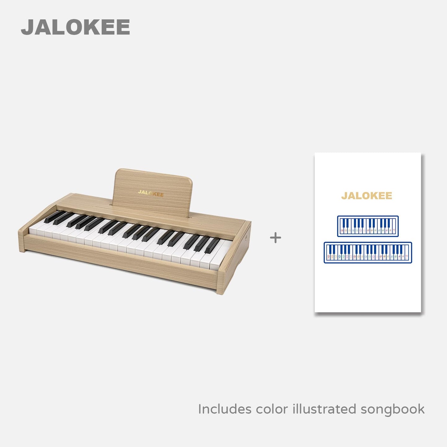 JALOKEE Kids Piano Keyboard, Digital Piano for Kids, Music Educational Instrument Toy, Wood Toy for 3+ Girls and Boys (Oak, 37 K