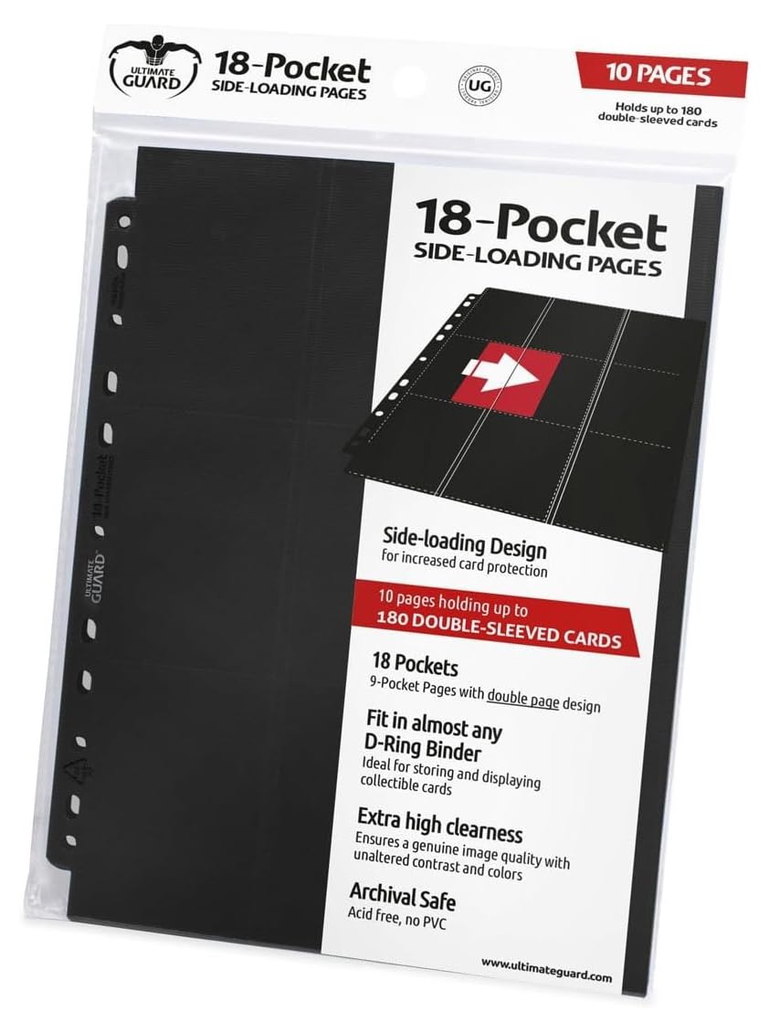 18-Pocket Side-Loading Supreme Pages Standard Size Black (10)