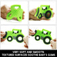Amazingm Car Series Baby Teething Toys,Food Grade Silicone Chew Teether For 3 Months+ Infant Boy And Girl,Toddler Sensory Chewing Teether,Bpa Free. (Bulldozer, Green)